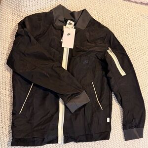 NWT Nike Kids Black Bomber Jacket with White Details - XL